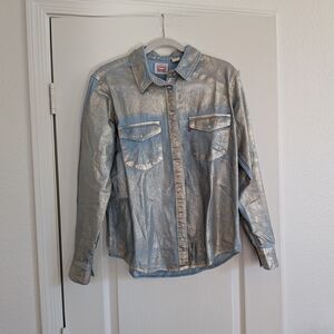 Levi's Metallic Silver Denim Shirt